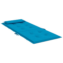 Acheter vidaXL Coussins de chaise à dossier haut lot de 6 bleu clair