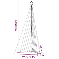 vidaXL Guirlande de sapin de Noël 789 LED bleu 480 cm pas cher