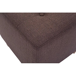 Acheter Decoshop26 Lot de 2 tabourets bas pouf repose-pieds forme carrée en tissu marron 10_0004471