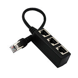 Universal Connecteur LAN RJ45 Adaptateur Réseau séparateur Ethernet 1 mâle à 3 câbles adaptateurs femelles Accessoires d'extension de réseau