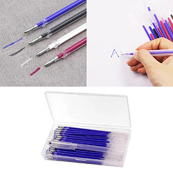 Avis 40pcs Stylos Effaçables à Chaud Recharges De Tissu Effaçable à Chaud Marquant Des Stylos Bleu