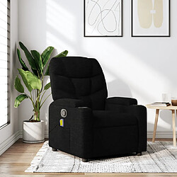 vidaXL Fauteuil de massage inclinable Noir Tissu