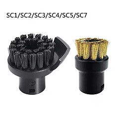 Avis Tête de brosse de rechange, 2 pièces, pour Machine de nettoyage Karcher SC1 SC2 SC3 SC4 SC5 SC7, accessoires petite grande brosse ronde