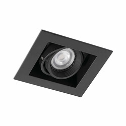 Faro Barcelona Downlight encastré carré noir GU10 50W