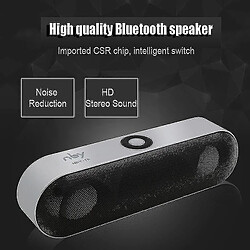 Universal Mini Bluetooth en haut-parleur Système de son sans fil portable 3D En haut-parleurs surround (Silver)