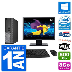 PC Dell 7020 SFF Ecran 19" Intel G3220 RAM 8Go Disque Dur 500Go Windows 10 Wifi - Occasion