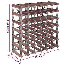 vidaXL Casier à bouteilles pour 42 bouteilles Marron Bois pin solide pas cher