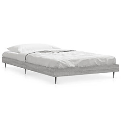 vidaXL Cadre de lit sans matelas sonoma gris 90x200 cm