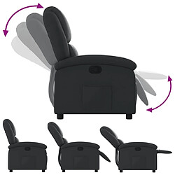 Avis vidaXL Fauteuil inclinable noir cuir véritable