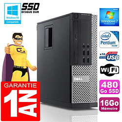 PC DELL 990 SFF Intel G840 Ram 16Go Disque 480 Go SSD Wifi W7 - Occasion