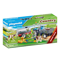 Playmobil® PLAYMOBIL 70367 - Agriculteur avec faucheuse et citerne pas cher