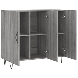 Acheter vidaXL Buffet sonoma gris 90x34x80 cm bois d'ingénierie