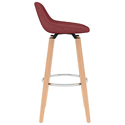 Avis vidaXL Tabourets de bar lot de 2 rouge bordeaux tissu