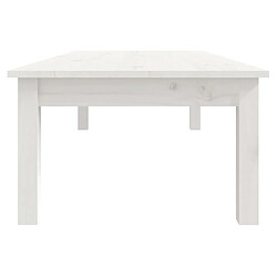 Acheter Maison Chic Table basse,Table Console Table d'appoint, Table pour salon Blanc 110x50x30 cm Bois massif de pin -MN75305