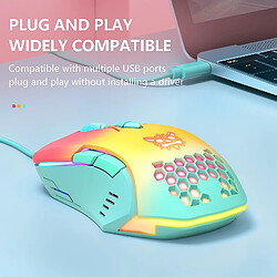 Universal Souris de jeu, souris de jeu ergonomiques câblées avec 7 boutons programmables,