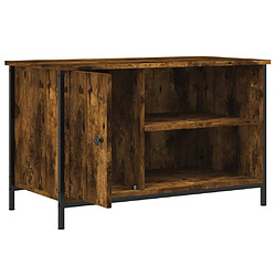 Maison Chic Meuble TV scandinave - Banc TV pour salon Chêne fumé 80x40x50 cm Bois d'ingénierie -MN62909 pas cher