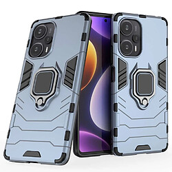 Htdmobiles Coque pour Xiaomi Poco F5 5G / Redmi Note 12 Turbo - housse etui rigide anti choc + verre trempe - BLEU FONCE