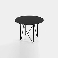 Inside 75 Table basse ronde SHAPE acier coloris noir