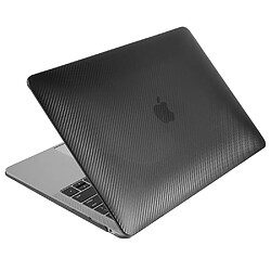 Coque en TPU texture en fibre de carbone noir pour votre MacBook Air 13.3-pouces with Retina Display A2179 (2020)/A1932/A2337