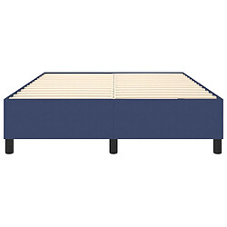 Acheter vidaXL Cadre de lit sans matelas bleu 140x200 cm tissu