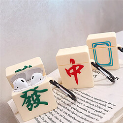 GUPBOO Airpods Coque Housse Étui Protecteur Compatible pour AirPods1/2-Silicone mahjong fortune de style chinois