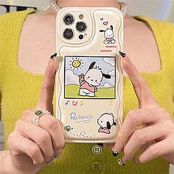 GUPBOO Étui pour iPhoneXsMax Thé au lait Pacha chien dessin animé coque de téléphone Silicone femelle