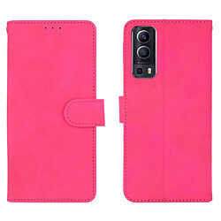 Etui en PU Toucher la peau avec support rose pour votre Vivo Y72 5G/iQOO Z3 5G