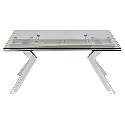 Acheter Vente-Unique Table à manger extensible VELIKA - Verre trempé & métal - 6 à 8 personnes