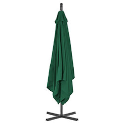 Acheter Helloshop26 Parasol meuble de jardin en porte-à-faux avec mât en acier 250 x 250 cm vert 02_0008645