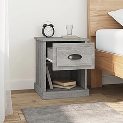 Avis Maison Chic Table de chevet, Table de Nuit pour chambre salon sonoma gris 39x39x47,5 cm bois d'ingénierie