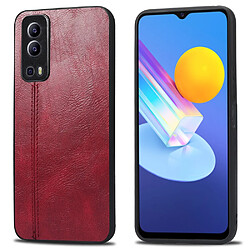 Coque en TPU + PU rouge pour votre Vivo Y72 5G