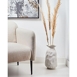 Beliani Vase à fleurs CATTAIL Céramique 40 cm Blanc cassé