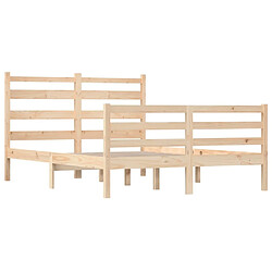 Acheter Maison Chic Lit adulte - Lit simple Cadre de lit,Structure du lit Contemporain Bois de pin massif 160x200 cm -MN65039