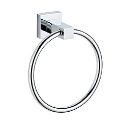 Universal Bague serviette Porte-serviettes à main Porte-serviettes en acier inoxydable Accessoires de salle de bain Style moderne Style hôtel Mur Montagne Chrome | Bague serviette (siège carré)