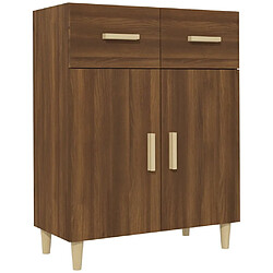 Maison Chic Buffet,Meuble de Rangement,commode pour salon,Cuisine Chêne marron 69,5x34x89 cm Bois d'ingénierie -MN95390