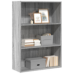 vidaXL Bibliothèque sonoma gris 80x30x114 cm bois d'ingénierie