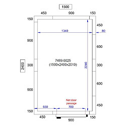 Chambre Froide Positive Avec Groupe Positif - Hauteur 2010 mm - Combisteel