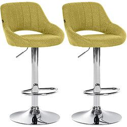 Non Lot de 2 tabourets de bar Milet tissu C