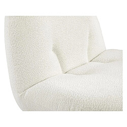 Acheter Vente-Unique Fauteuil pivotant en tissu bouclette blanc LODOSA