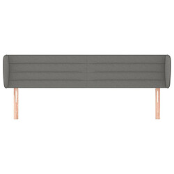 Avis Maison Chic Tête de lit scandinave avec oreilles,meuble de chambre Gris foncé 203x23x78/88 cm Tissu -MN66468