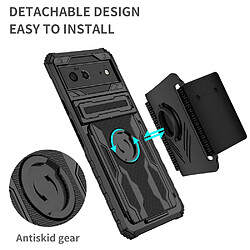 Coque en TPU anti-griffes, anti-choc avec béquille, noir pour votre Google Pixel 6