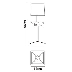 Luminaire Center Lampe de Table Akira 1 Ampoule E14, chrome poli avec Abat jour noir