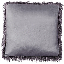 Acheter Beliani Lot de 2 coussins COROKIA Fourrure synthétique 45 x 45 cm Unicolore Gris foncé