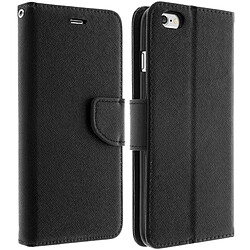 Avizar Étui iPhone 6 Plus / 6s Plus protection intégral modèle portefeuille - Noir