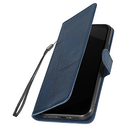 Avizar Étui pour Samsung Galaxy Xcover 7 Portefeuille avec Surpiqûre Bleu Nuit