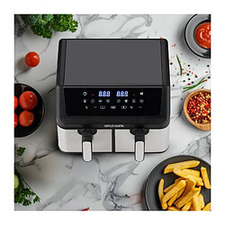 Acheter Friteuse sans huile - ARTHUR MARTIN - Airfryer AMPF9 - 2 cuves de 4,5L - 2000W - Affichage LED