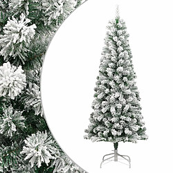 vidaXL Sapin de Noël artificiel à charnières avec neige floquée 180 cm