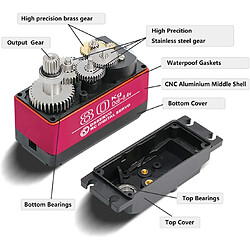 Avis DS5180 7.4V Servomoteur 80KG Couple élevé avec 18T Modèle Voiture Cam Servomoteur pour Camion Robotique Baja Car Modèle 1/10 (180 degrés)