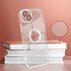 Avizar Coque iPhone 14 Silicone Gel Souple Bloc Caméra Couvert Transparent pas cher