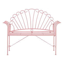 Beliani Banc de jardin CAVINIA 125 cm Métal Rose